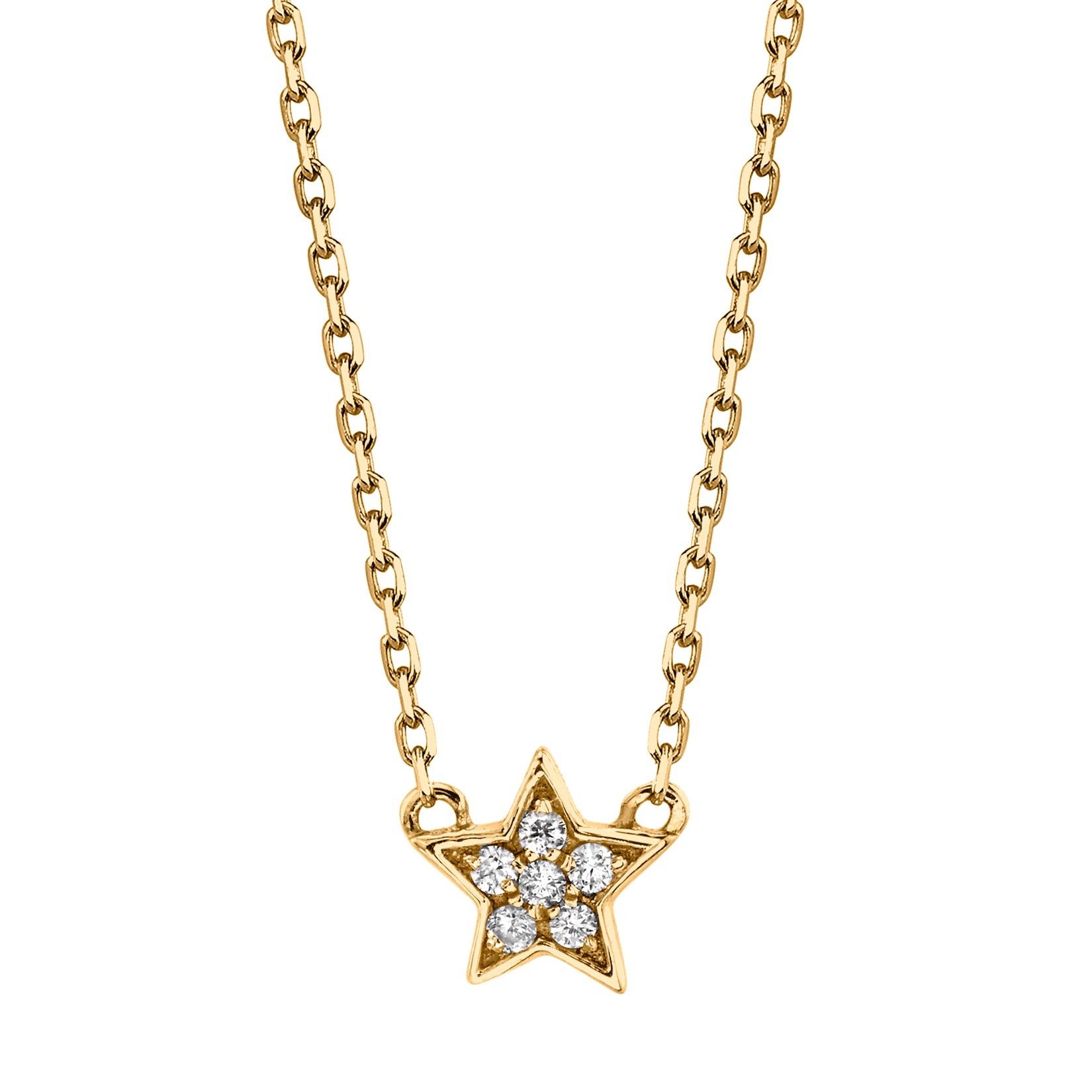 18K Gold Single Star Diamond Necklace | Noémie